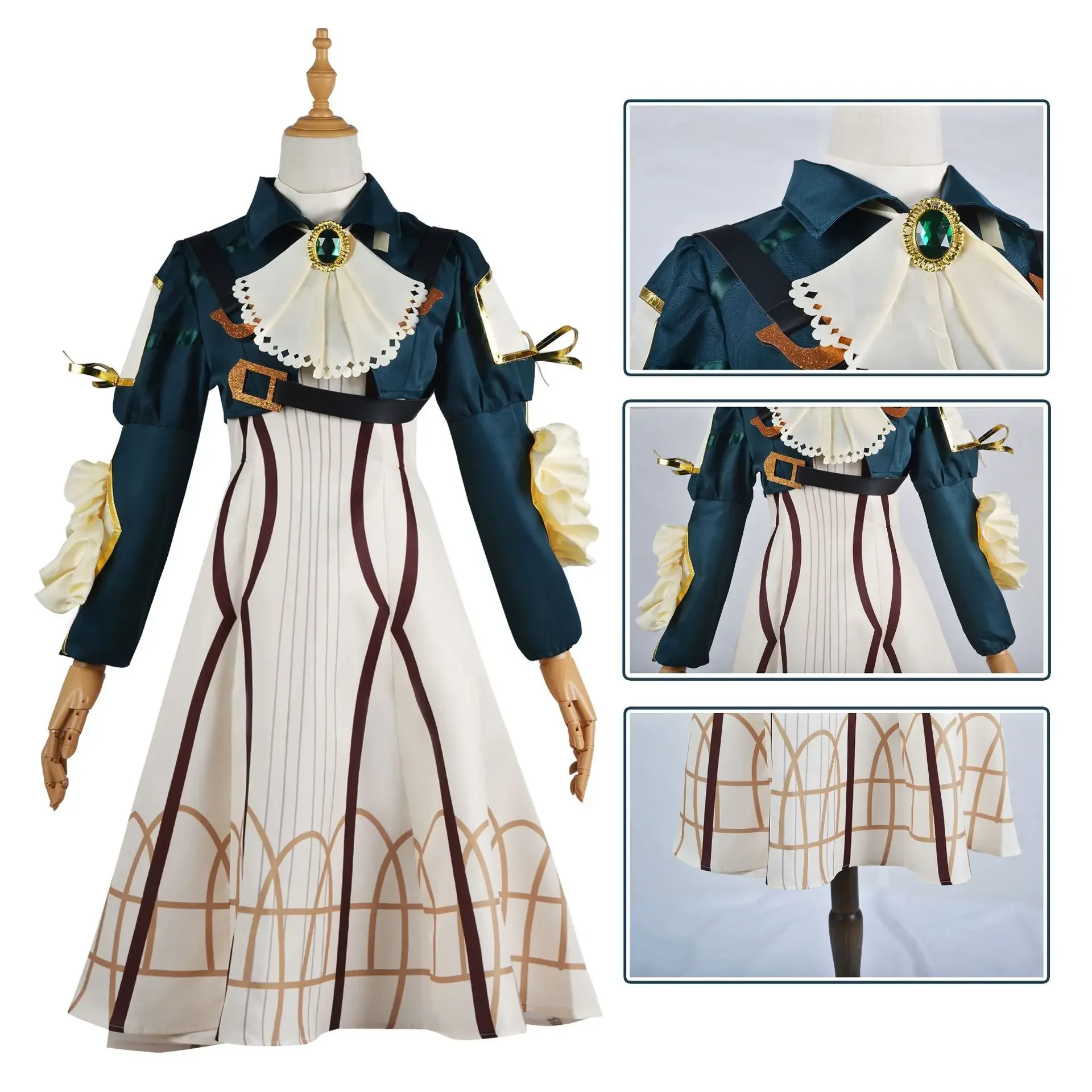 Anime Violet Evergarden Cosplay Costume High Quality Princess Maid Dress Halloween Carnival Prom Skirt For Woman