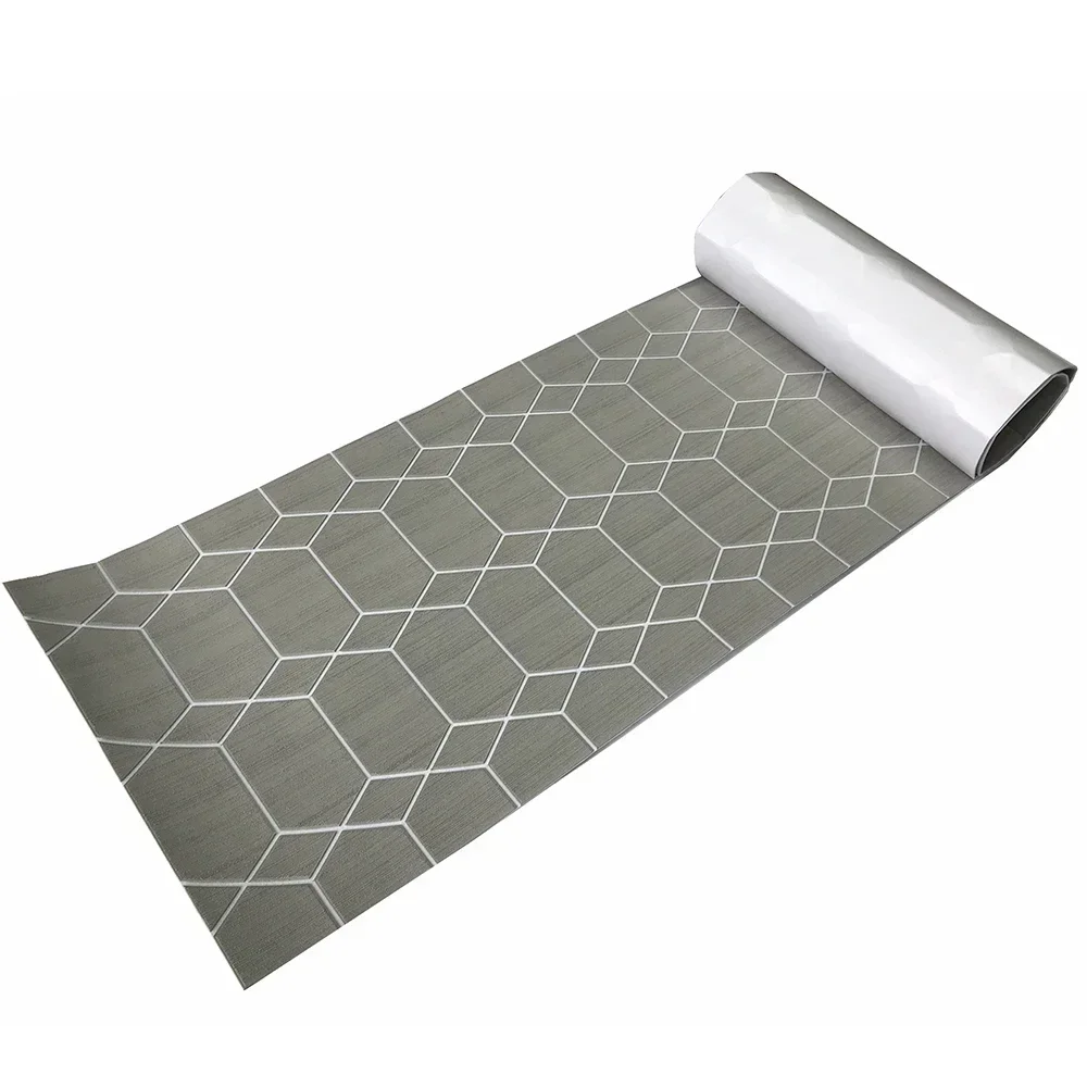 2400x550x5mm EVA Foam Vloer Pad voor Jacht Boot Accessoire Zelfklevende antislipmat Voertuig Pad Hexagon Faux Teak dekblad mat