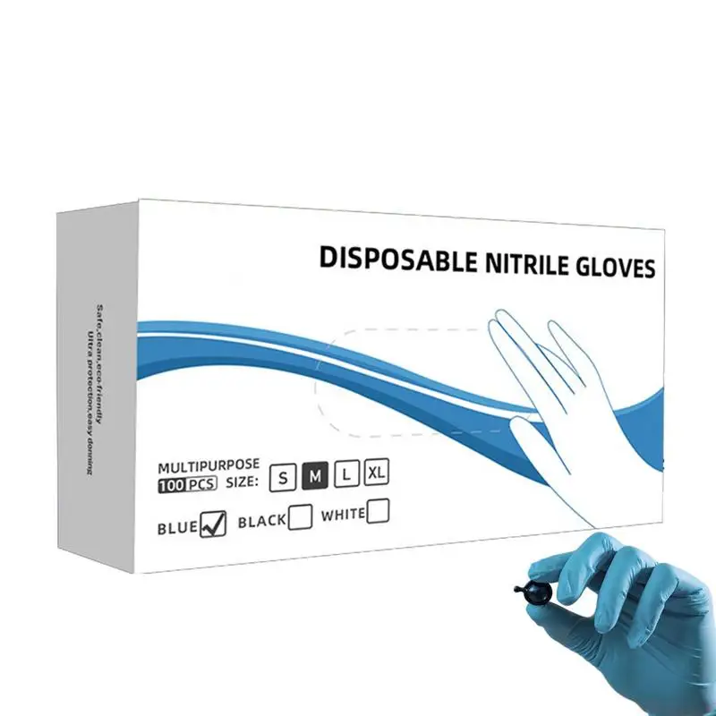 100pcs Home Work Tattoo Gloves Cleaning Repair Nitrile Car Wash Disposable Kitchen Free Housework   Latex