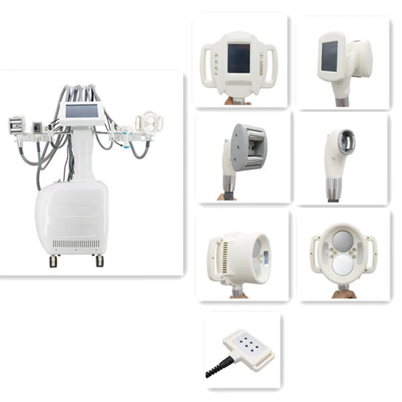 V9 V10 V-NINE V-TEM V-Shape Series Cellulite Removal Roller Massager Cavitation + Vacuum + RF + BIO + Cooling Pads Accessories