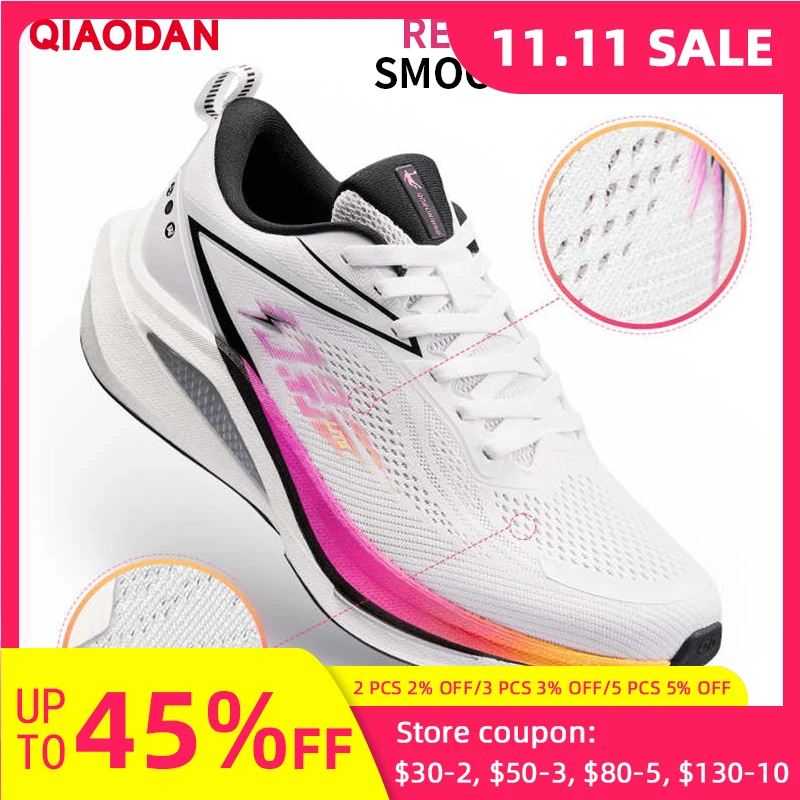 

QIAODAN Huanying lite Running Shoes Men 2025 New Fashion Mesh Breathable Shock-Absorbing Lightweight Sneakers QXB023253201