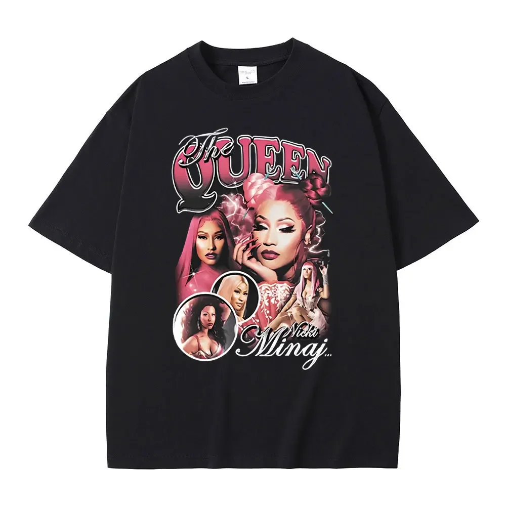 The Queen Nicki Minaj Graphic Print T Shirts Men Women Hip Hop Oversized Tshirt Short Sleeve Unisex Vintage Rapper Streetwear