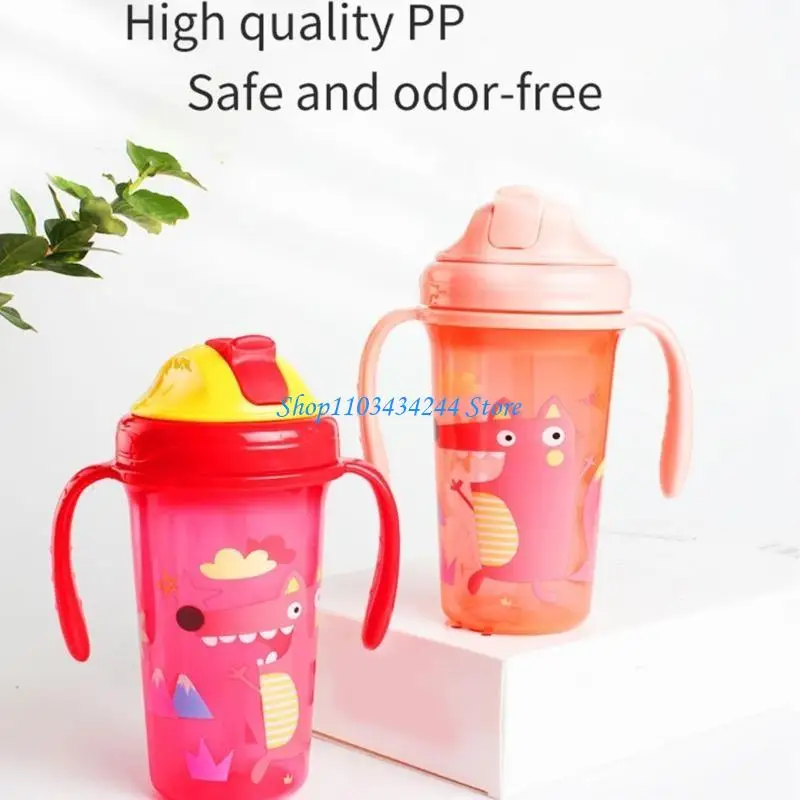 Baby Sip Cup with Cartoon Designing, Portable Easy Grip Handle Leakproof Bottle