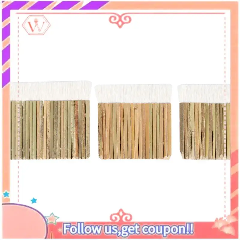 Upgraded 3 Size Sheep Hair Hake Brush Bamboo Handle Soft Brush Latex Paint Brush For Pottery Painting Drawing Drafting