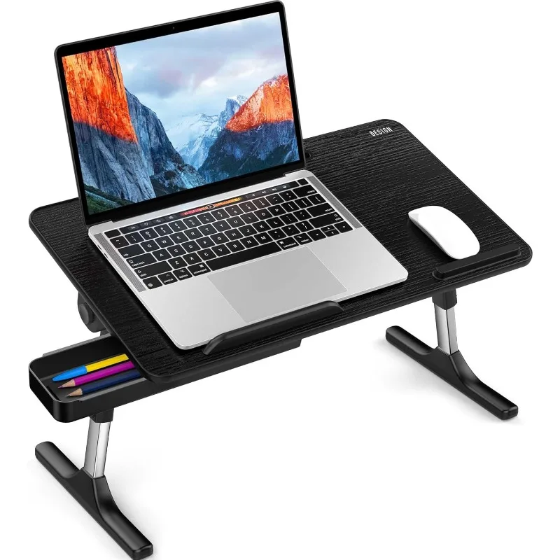 LT05 Regulowany stolik na laptopa, biurko na laptopa, przenośne biurko stojące, składana sofa, taca śniadaniowa, stojak na komputer przenośny