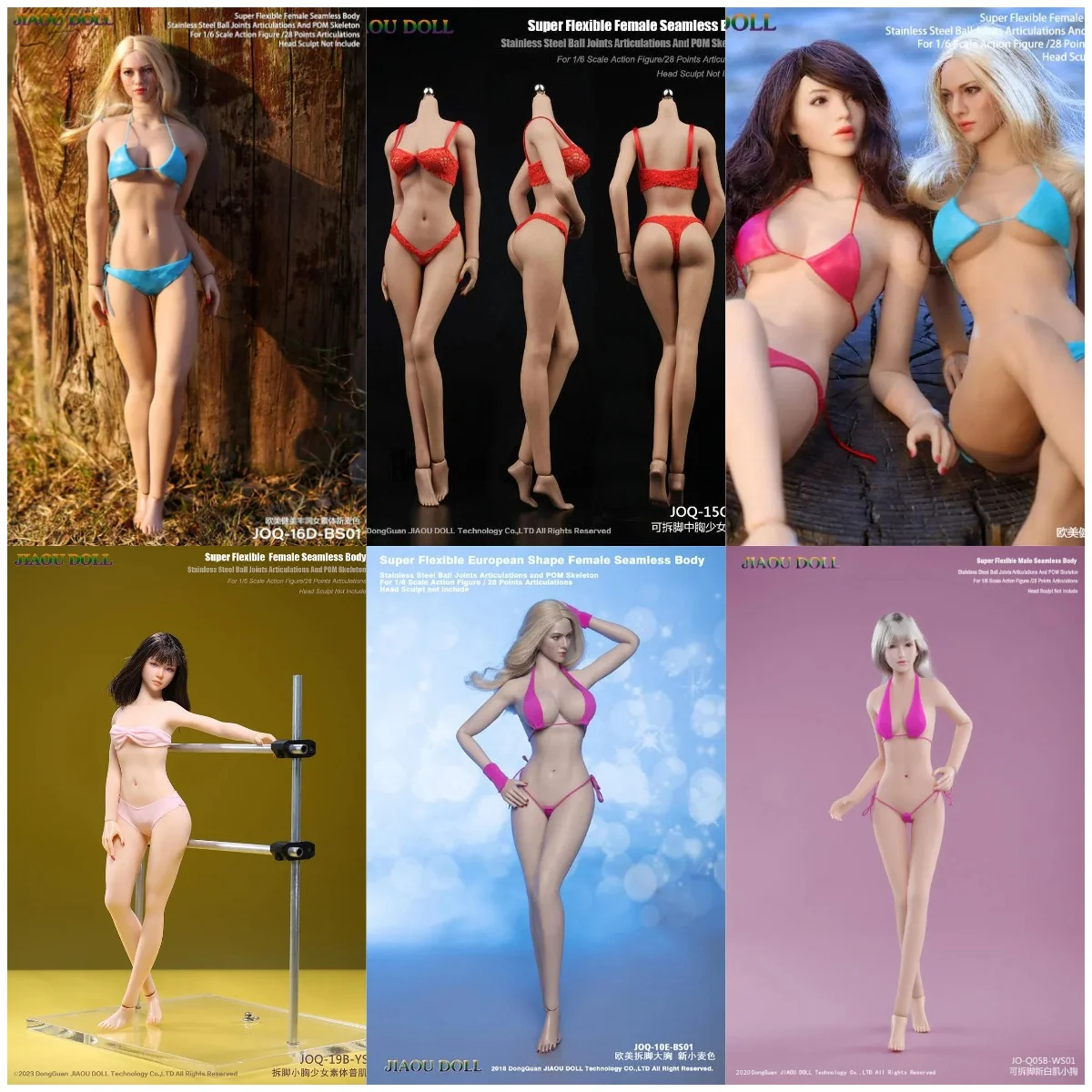 

12inch Female Seamless Body European Doll JOQ-09F JOQ-10E Asian JOQ-05B JOQ-06C JOQ-07F JOQ-10C JOQ-10D Action Figure Body Toy