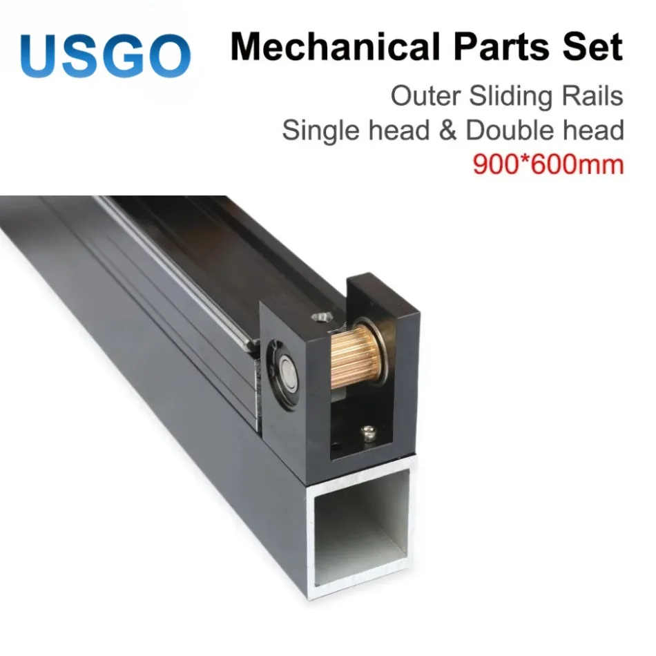USGO مجموعة الأجزاء الميكانيكية 900 مللي متر * 600 مللي متر مجموعة ليزر واحدة مزدوجة الرأس شريحة خارجية لتقوم بها بنفسك ليزر CO2 9060 آلة ليزر CO2 #4