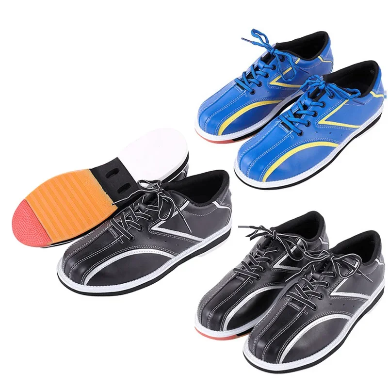 Large Size 38-46 Mens Bowling Shoes With Skidproof Sole Sneakers Breathable Training Bowling Shoes Right /Left Hand Non-slip