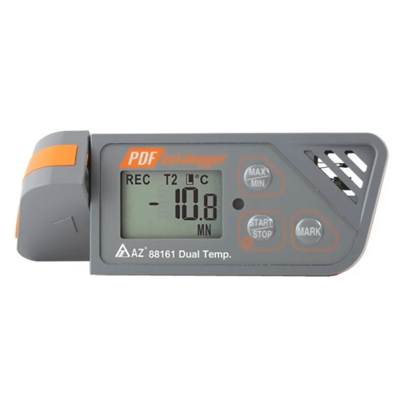 

AZ88161 Dual temperature recorder Cold chain transport temperature meter USB2.0 data logger can be external probe measuring rod