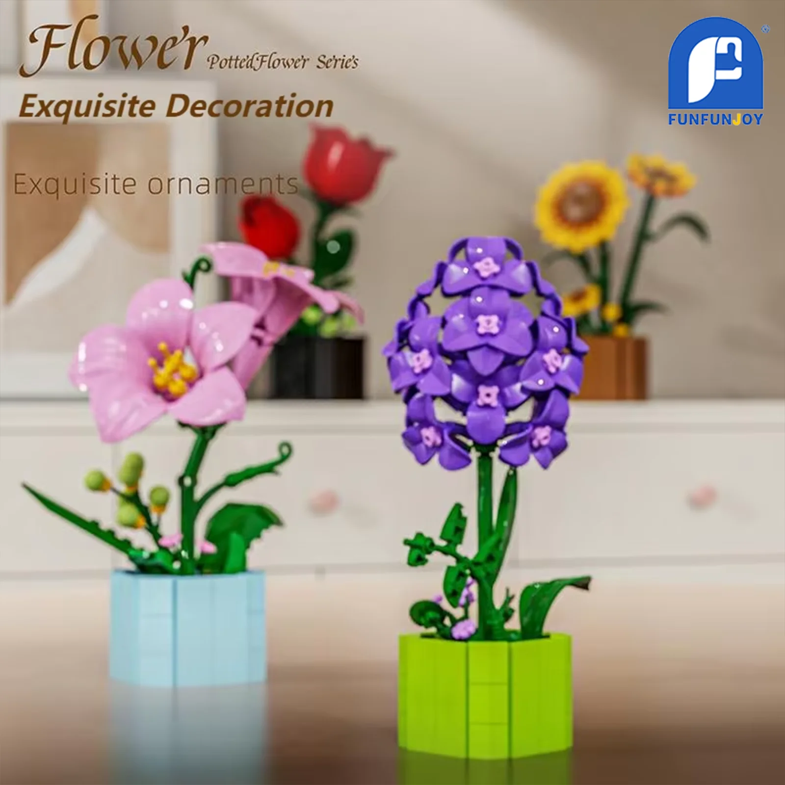Flower Toy Flower Building Block Model Set Enternal Flower Home Decoration Desktop Romatic Gift For Girl Children Gift