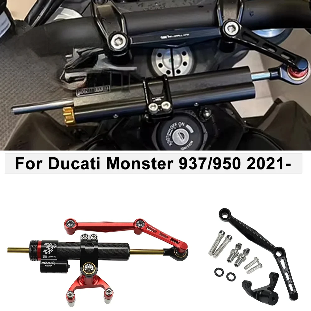 New Motorcycle Steering Stabilizer Damper Bracket Kit Mount Support For Ducati Monster 950 Monster 937 2021 2022 2023