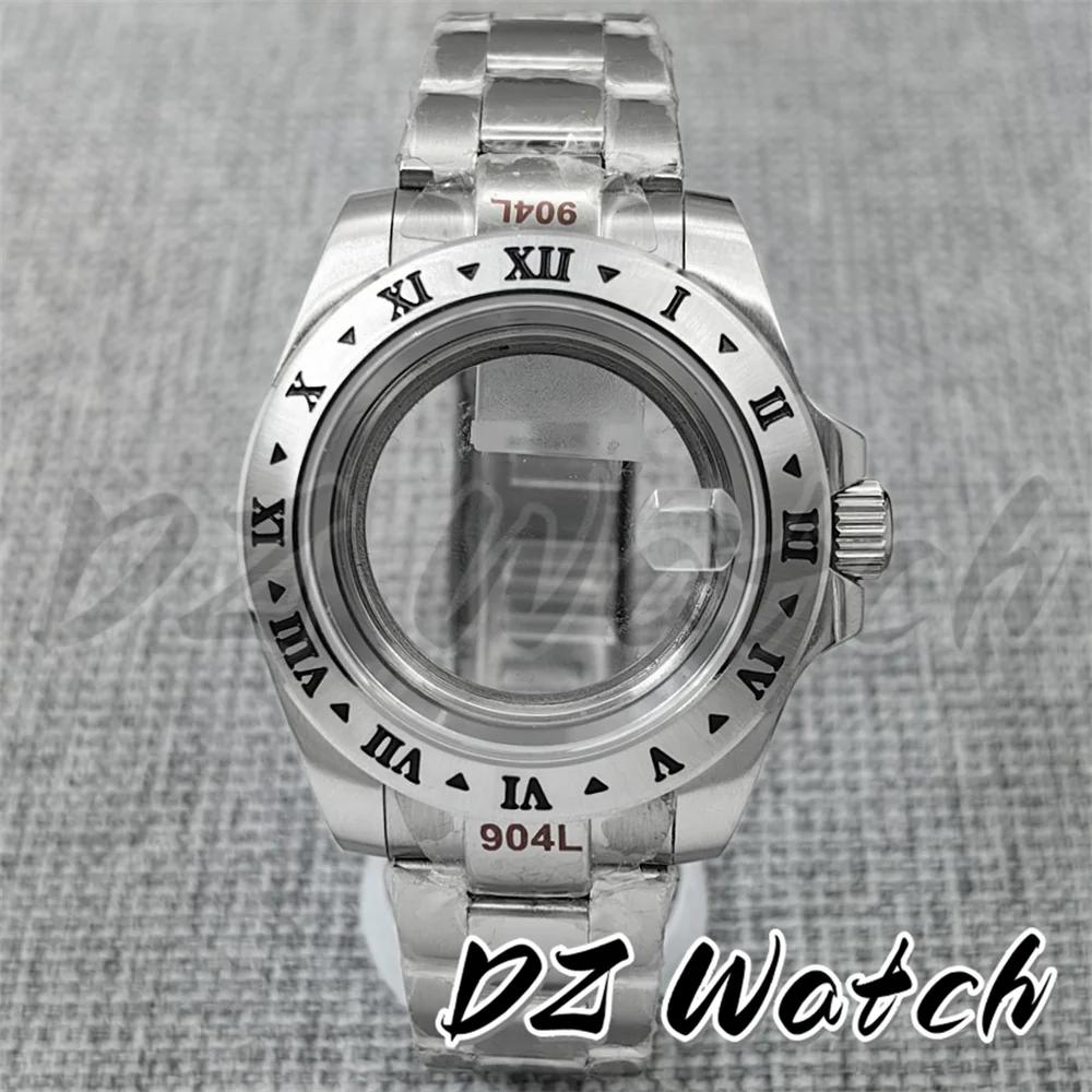 

DZ 40 мм EXP Матовый корпус для часов с фиксированным безелем, римские цифры, новый ремешок с сапфировым стеклом, подходит для NH34-NH39 ETA2824 PT5000 Miyota DG