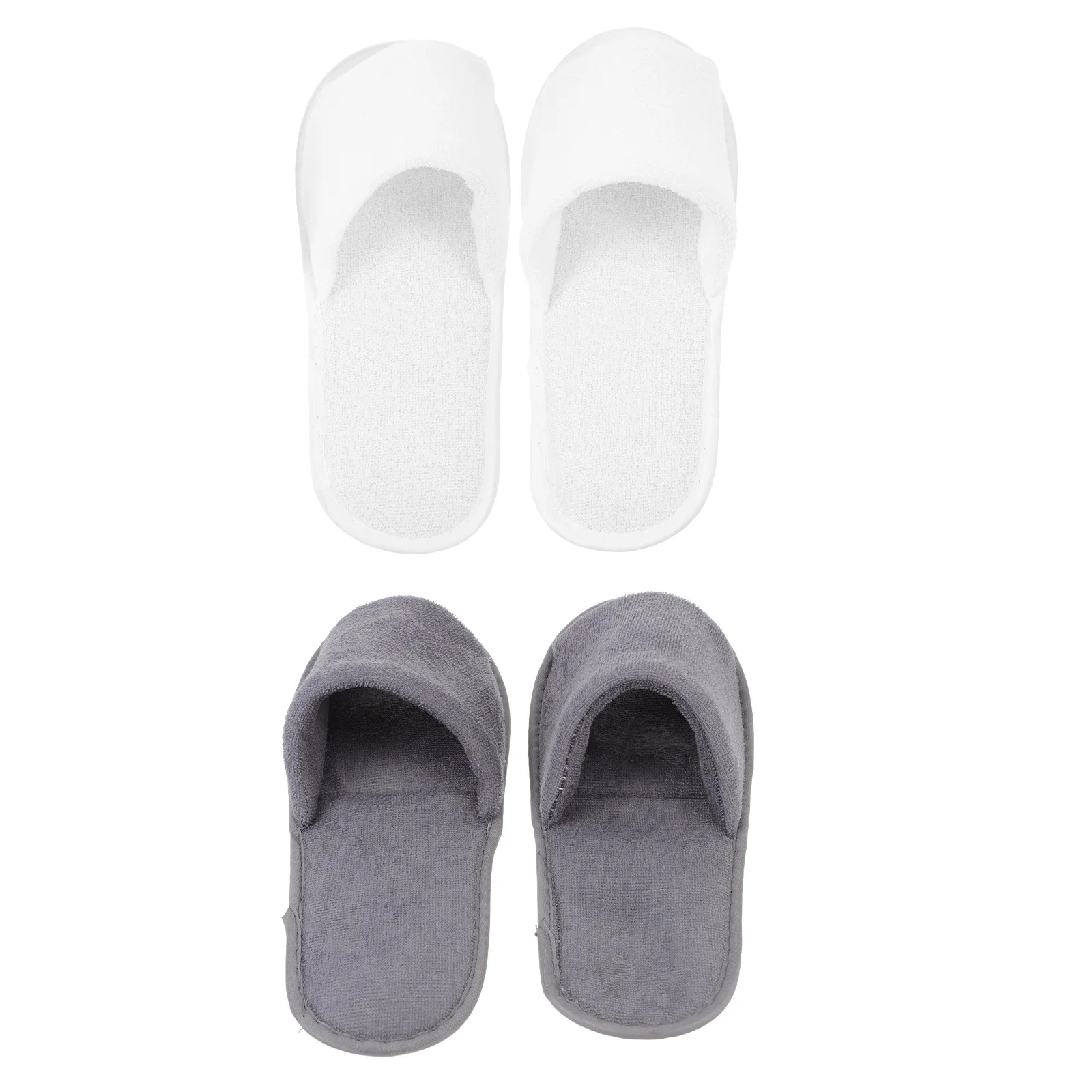 2 Pairs Foldable Slippers Travel Men House Floor Hotel Supplies Folding for Women Bulk