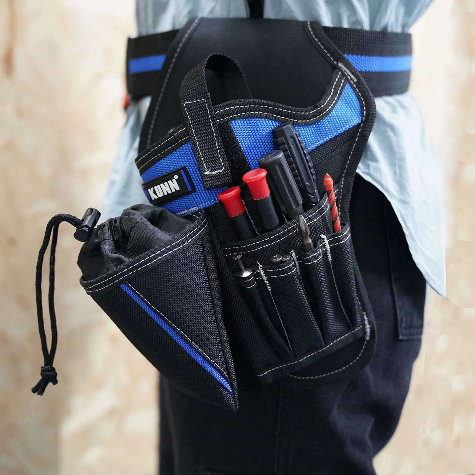 MELOTOUGH Drill Holster Impact Driver Holster with Bit Pouch Heavy Duty Impact Holster for Tool Belt