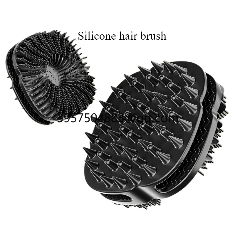 Silicone shampoo brush Hair massage comb Household bath brush Dual-purpose cleaning artifact