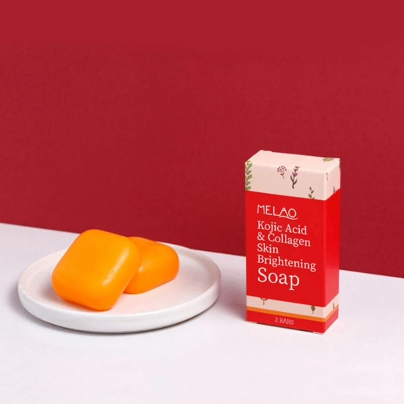 2 peças ácido kójico rosto corpo banho sabão seguro natural sabão para homens mulheres brilhante hidratado cravos remoção