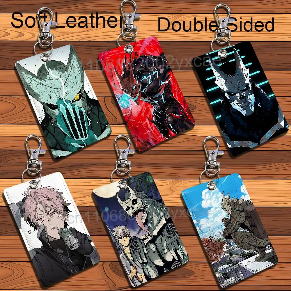 Kafka Hibino Kaiju No. 8 Cartoon Movie Singer Game Anime Leather Card Holder Can Store Access Control
