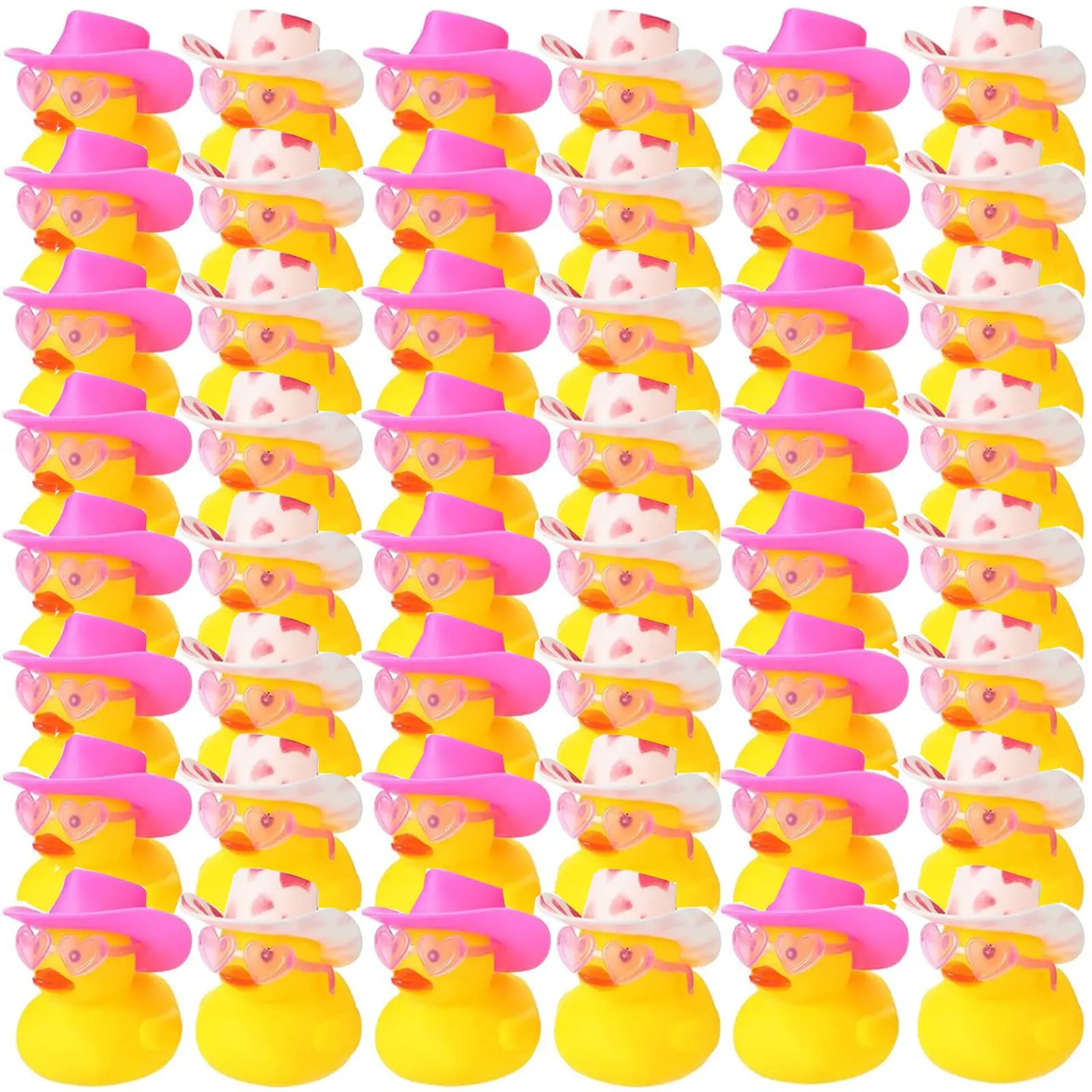 24/48 Pcs Valentines Day Gift Ducks Pink Valentine Rubber Ducks Accessories  Mini Bathtub Duckies for Wedding Holiday Toys