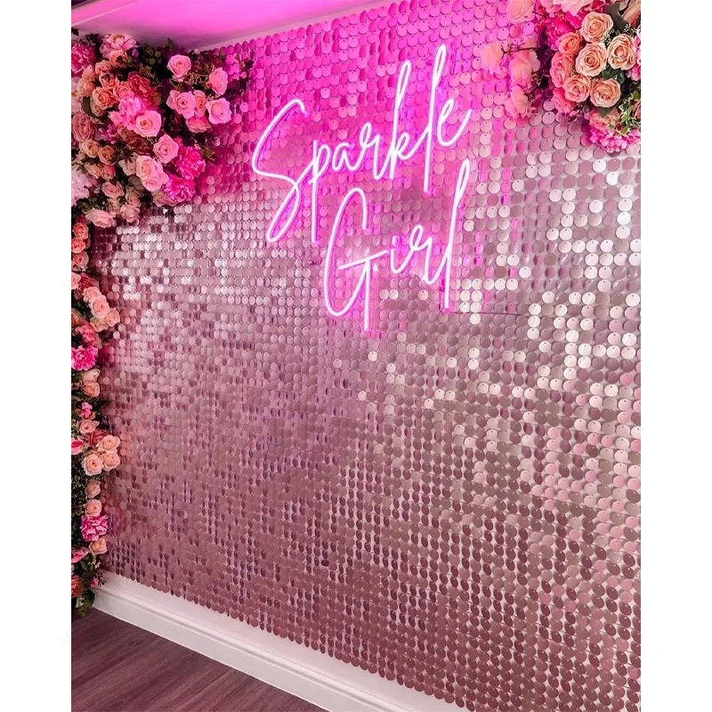 

Sequin Wall Shimmer Backdrop Panel Gold Pieces Tile Matte Sparkling Acrylic Double Glass Art Square 4d Navy Blue Champagne Pink