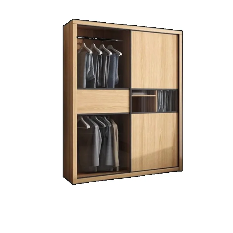Slide Rail Storage Wardrobe Partition Simple Nordic Drawers Clothes Wardrobe Bedroom Cabinets Corner Armario Furniture For Home