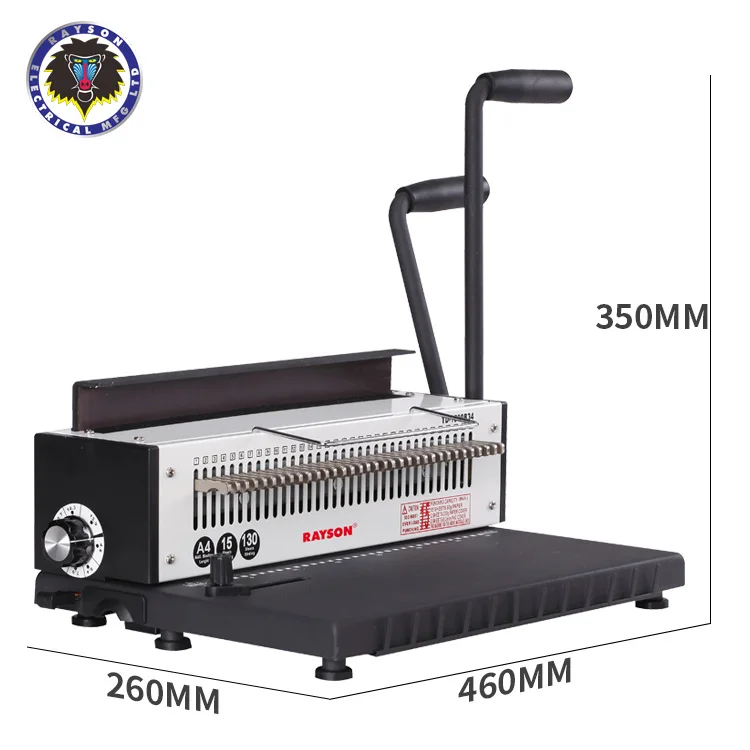 Customizable  TD-1500B34 Binding Machine 34 Holes Punching Capacity 15 Sheets Double Wire Binder