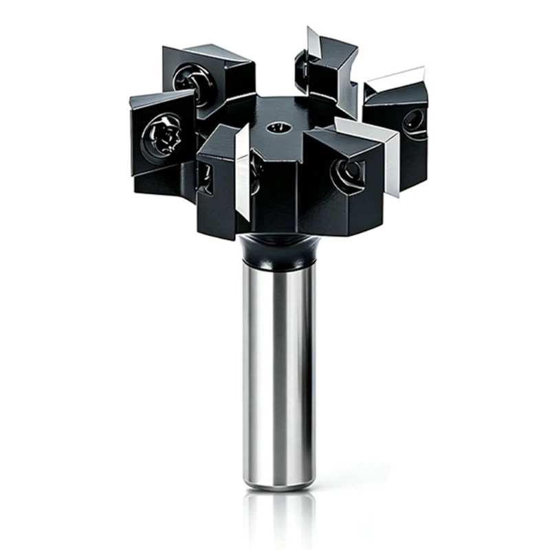 Board Flattening Bit with 50.8 mm Cutter Diameter, Spoilboard Surfacing Bit, Six Insert Head for Spoilboard Work and M4YD
