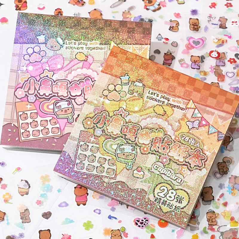 

28sheets Kawaii Cartoon Guinea Pig Mini Sticker Die Cut Sticker DIY Diary Scrapbook Phone Case Deco Aesthetics Cute Nail Sticker