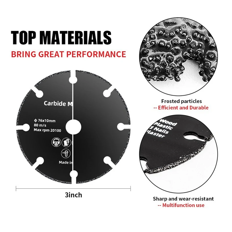 76Mm 3 Inch Cutting Disc Circular Resin Grinding Wheel Saw Blade Steel Polishing Cutting Disc For Angle Grinder 2Pcs Easy To Use