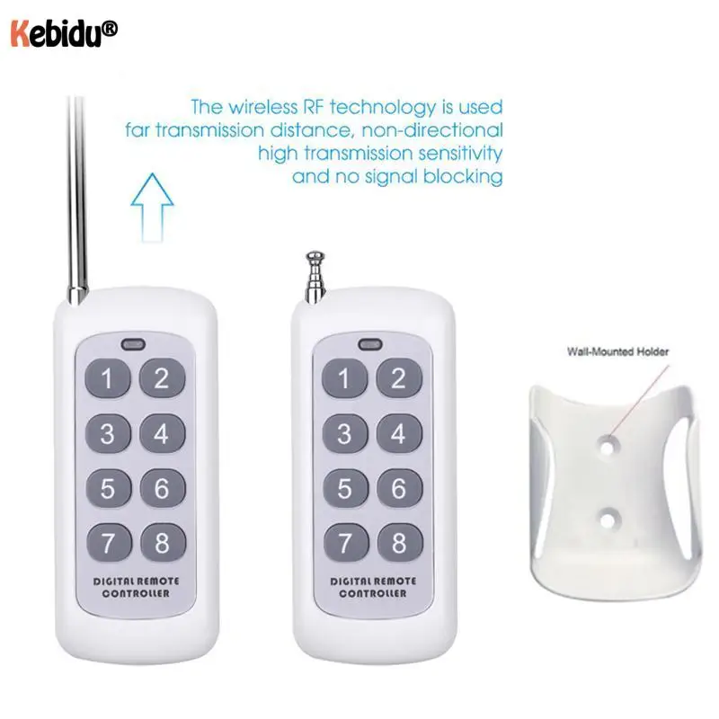 433Mhz RF Remote Control 2CH 4CH 6CH 8CH 1527 Learning Code Remote Transmitter Wireless Key For Smart Home Garage Opener Door