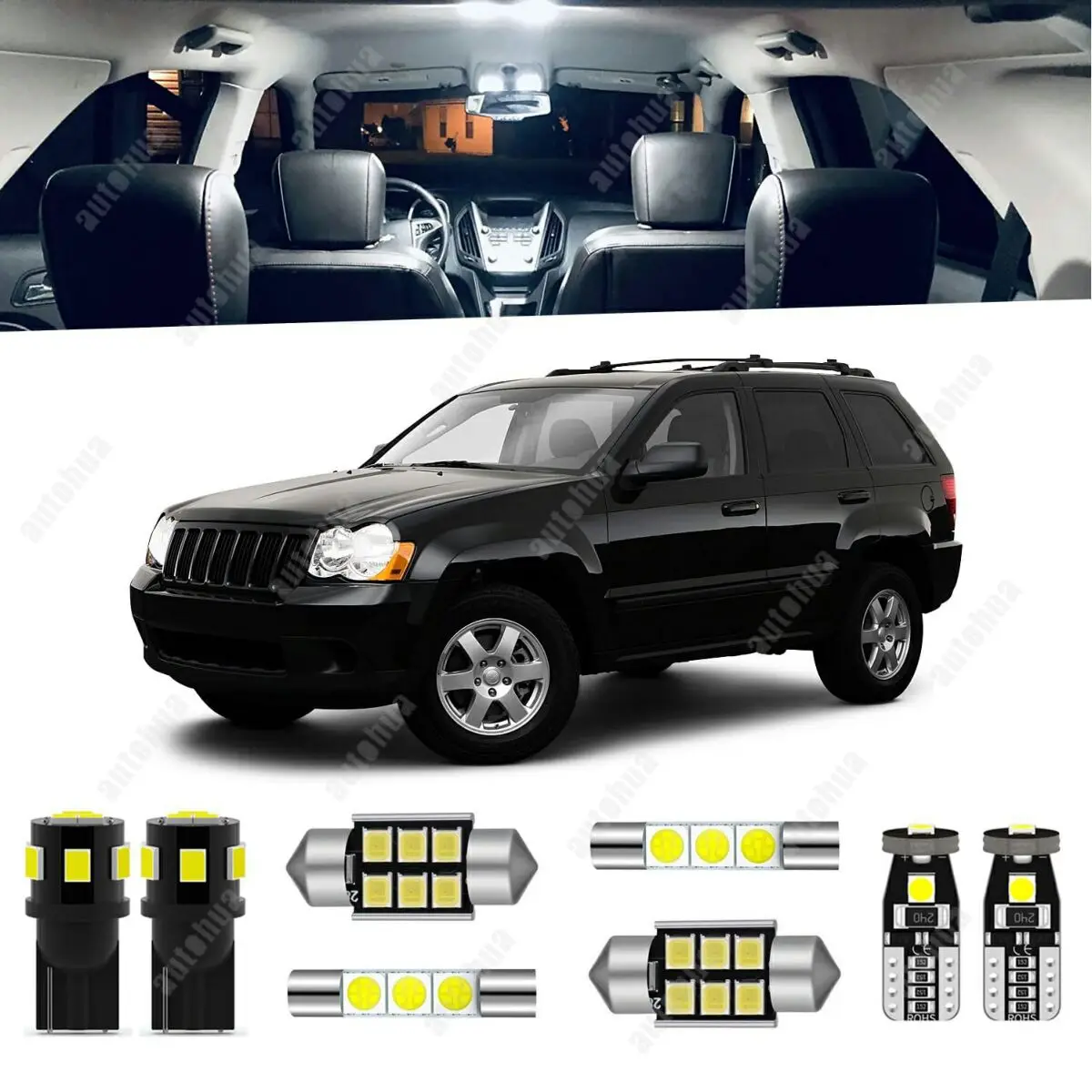 

LED Interior Lights For Honda Odyssey 2018-2024 White 6000K LED Lighting 23Pcs