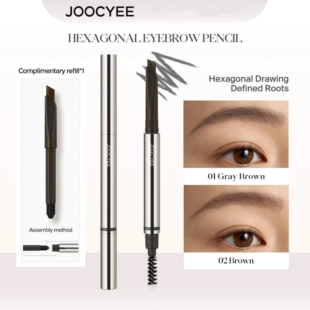 

JOOCYEE HEXAGONAL EYEBROW PENCIL Soft Tough Long-lasting Waterproof Natural Long Lasting Eyebrow Tint Cosmetics Brows Makeup