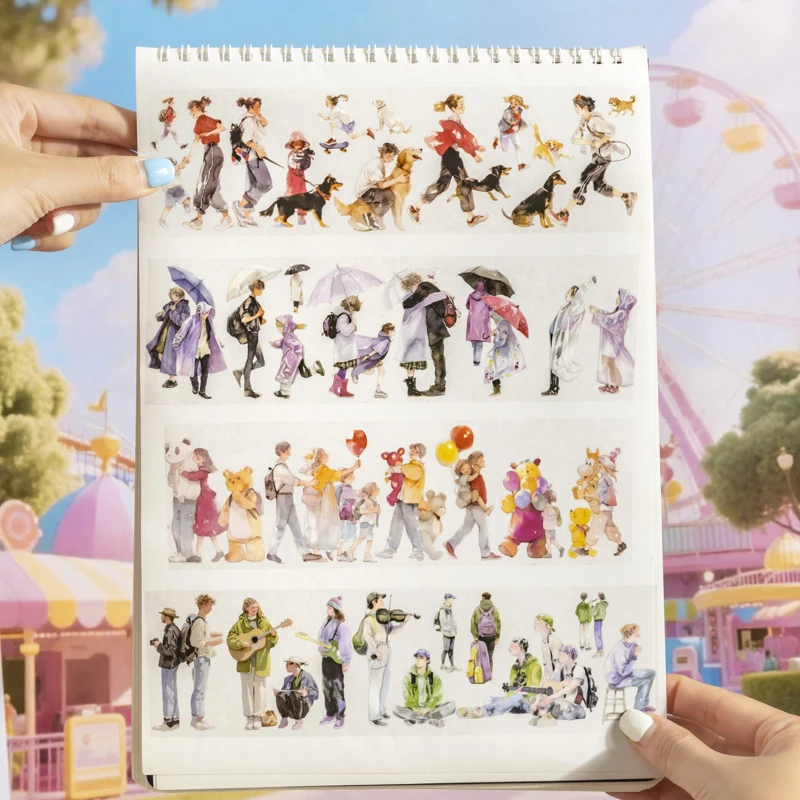 

Журнал GO 6x200 см, декоративная клейкая лента, люди приходят и уйти, нежелательный журнал, планировщик, сделай сам, малярная лента, наклейки для скрапбукинга