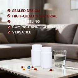 Food Grade Empty Medicine Bottle with Lid High Quality Round plastic container for Capsule Pill Tablets Sample Bottles