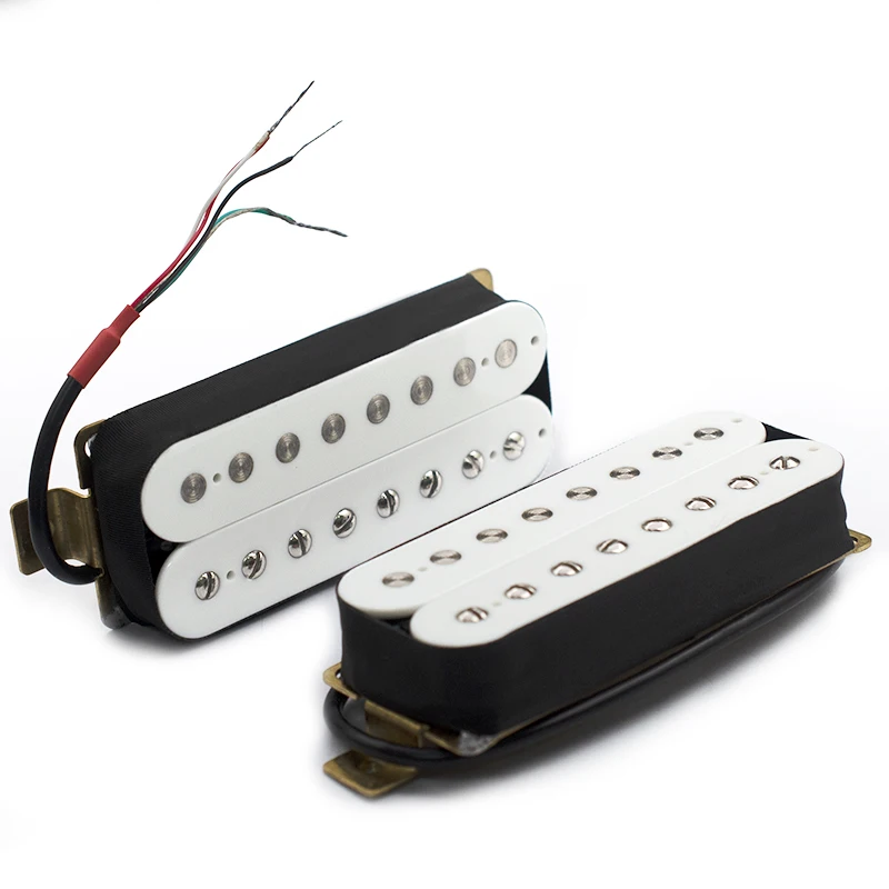 8 String Electric Guitar Humbucker Dual Coil Electric Guitar Pickup Coil Spliting Pickup N10K/B15K Output Guitar Parts White