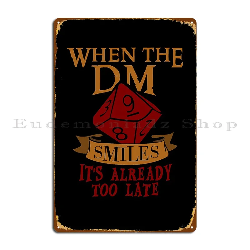 Dungeon Master Gift Dungeon Master Geeky Metal Plaque Poster Decoration Poster Designer Classic Vintage Tin Sign Poster