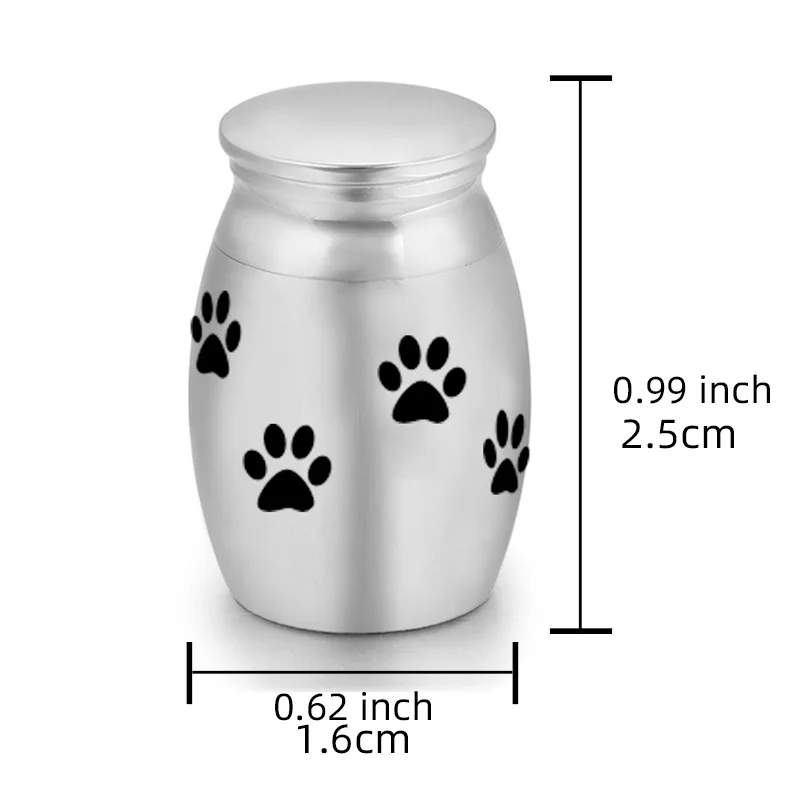 Stainless Steel Dog Urns Dog Cat Bird Mouse Cremation Ashes Hair Container Sealed Funeral for Dogs Pet Souvenir Jar