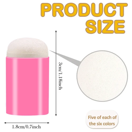 Imagen 2 del producto 40 Uds. De esponja para dedos con caja de almacenamiento para transferencia de tinta, pintura, dibujo, fabricación de tarjetas