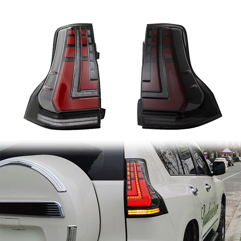 o LED Tail Lights Compatible For GX460 for  Prado 2010-2022 With Start Up Animation Turn Signal Rear Lamps Assemblycustom