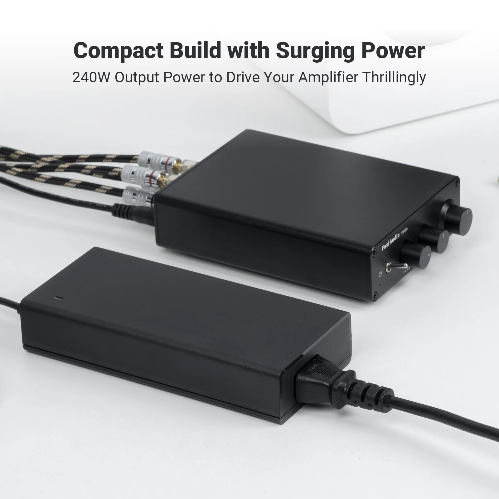 Fosi Audio 48V 5A GaN 電源アダプター 36V 6A 電源ユニット TB10D、BT20A PRO、V3 パワーアンプ用