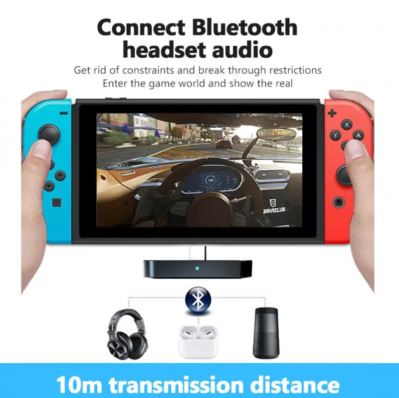 RYRA Wireless Bluetooth 5.1 Type-C Transmitter Adapter For Nintendo Switch Game Machine For PS4 Switch Lite Computer Laptop TV