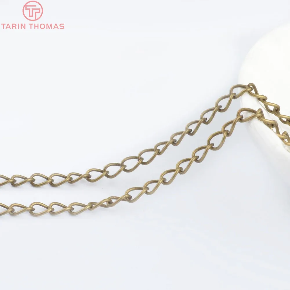 (5877) 5 Meter width:3.2MM Iron Necklace End Chains Extended Chains Diy Jewelry Findings Accessories Wholesales