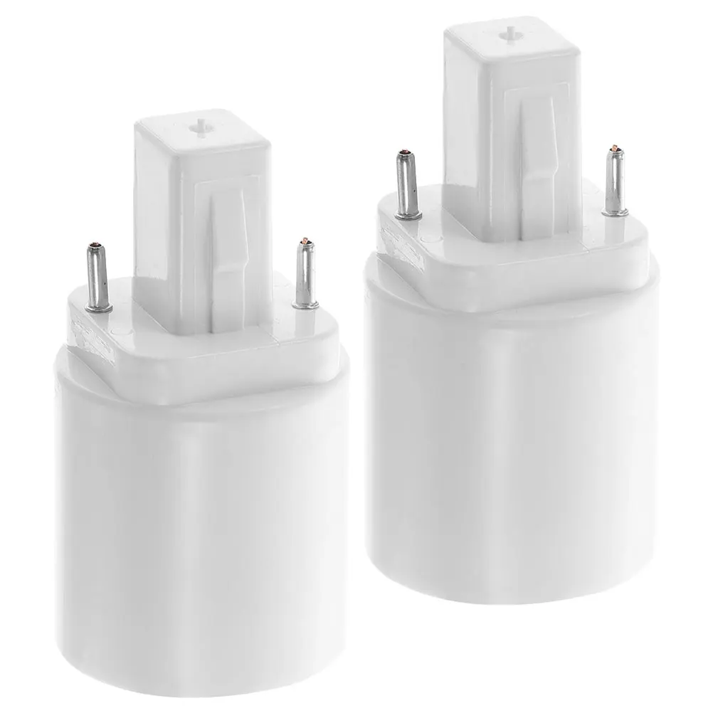 

2pcs G24D to E27 Two pin Lamp Socket Converter White Safe Material Overload Bulb Holder Adapter Light