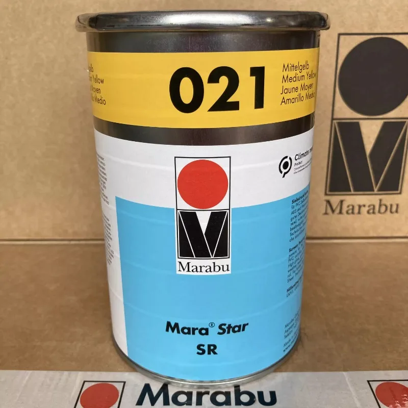 Marabu Genuine German Marabu Ink Plastic Anti Alcohol SR021 Yellow High-end Silk Screen Transfer Printing Oil