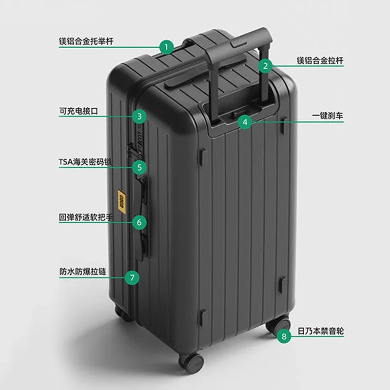 Multifunctional PC suitcase brand travel luggage password trolley box large capacity pull rod box 28 \