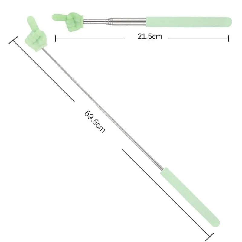 Edelstahl Lehre Zeiger Eltern-kind-Finger Lesen Sticks Teleskop Stange Finger Design Lehrstab Kinder Schule Werkzeug – Detail 3