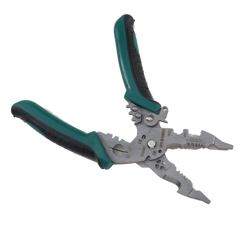 Multi-Function Professional Elbow Wire Stripper Pliers Crimping Tool Electrician Wire Crimping Cutter Wiring Scissors Hand Tool