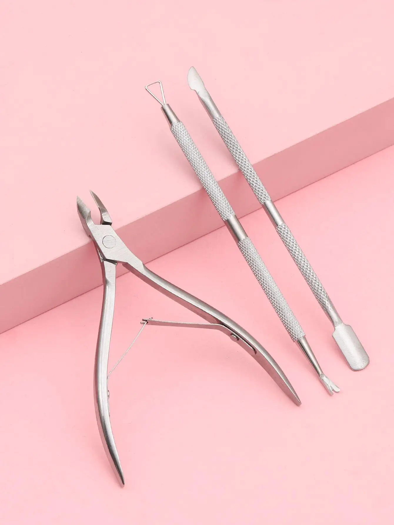

Manicure Cuticle Cutter Steel Pusher 3pcs/Set,Nail Supplies,Nail Tools,Nail Art Tools,Back To School,Nails,Nail Tools For Press On Nails