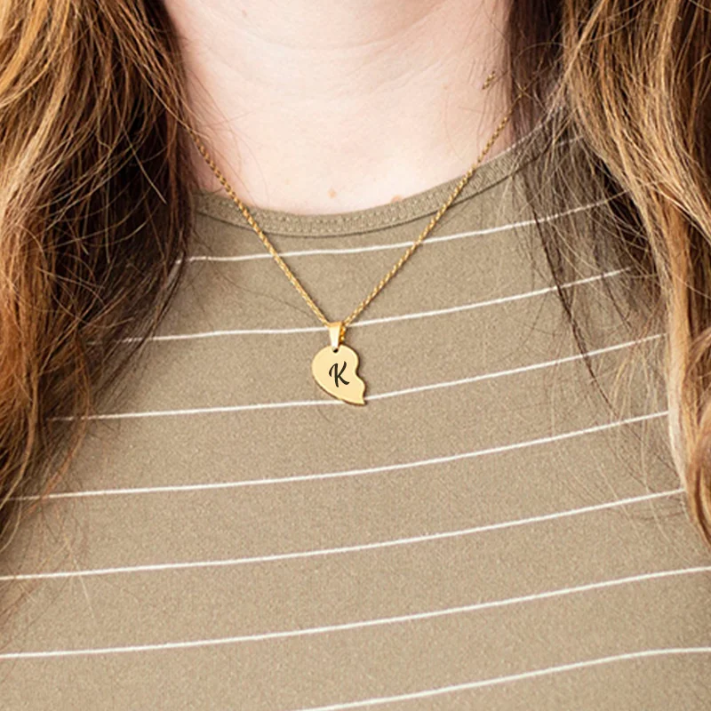 

Customized Stainless Steel Love Puzzle Necklace/Couple/Sibling/Mother /Daughter Christmas/Valentine's Day/Jewelry Bracelet Gift