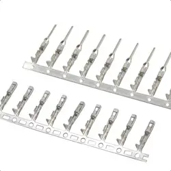 【200-50PCS】male Female 2.54mm Dupont Reed Dupont Jumper Wire 2.54 Dupont languette Connector Terminal Pins Crimp