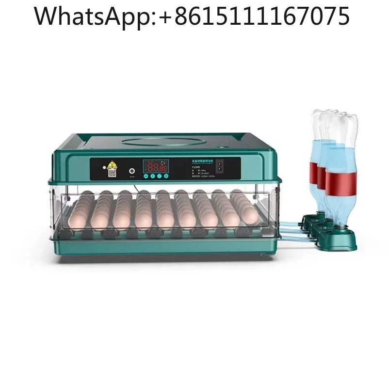 48-Egg Fully Automatic Incubator Hatcher Machine, for Chicken Quail Duck Goose Pigeon 220V 110V 12V Adjustable Voltage